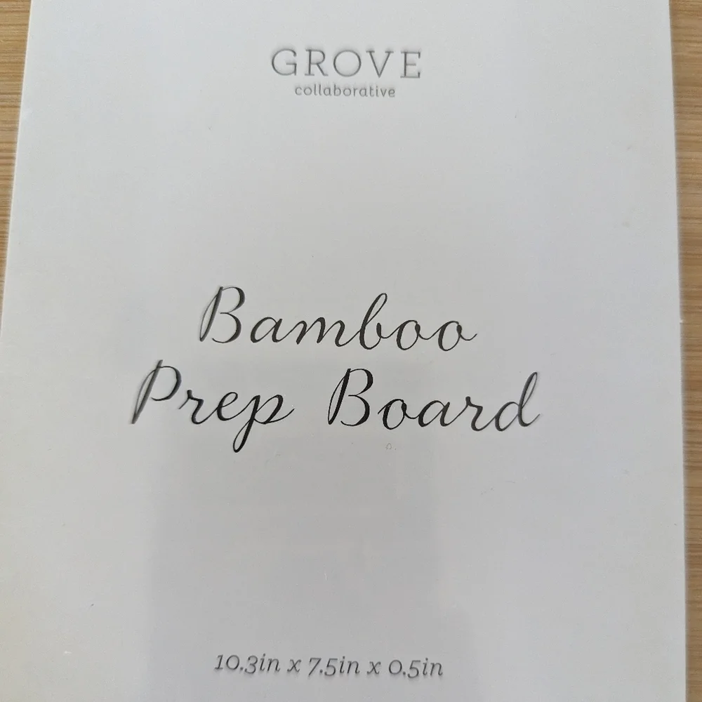 Grove Bamboo Prep Board And Bubble Up Dish Soap Dispenser & Brush